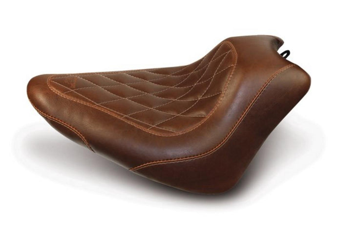 Mustang 76766 Wide Tripper Solo Seat - Diamond Stitch - Brown