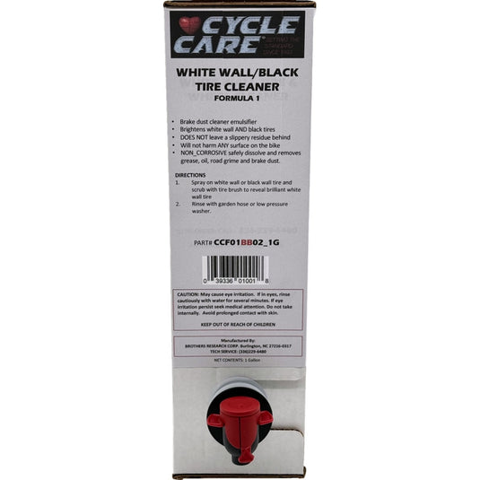 Cycle Care Formulas CCF01BB02_1G Formula 1 White Wall Tire and Wheel Cleaner - 1gal.