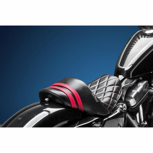Le Pera LK-416DMRED Stubs Spoiler Seat - Red Stripes and Diamond Seating