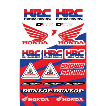 Dcor 40-10-116 Universal Decal Sheet - Honda HRC - 12mll.
