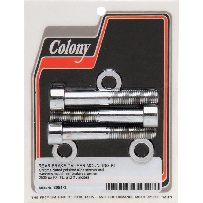 Colony 2081-3 Rear Brake Caliper Chrome Allen-Head Bolt Kit