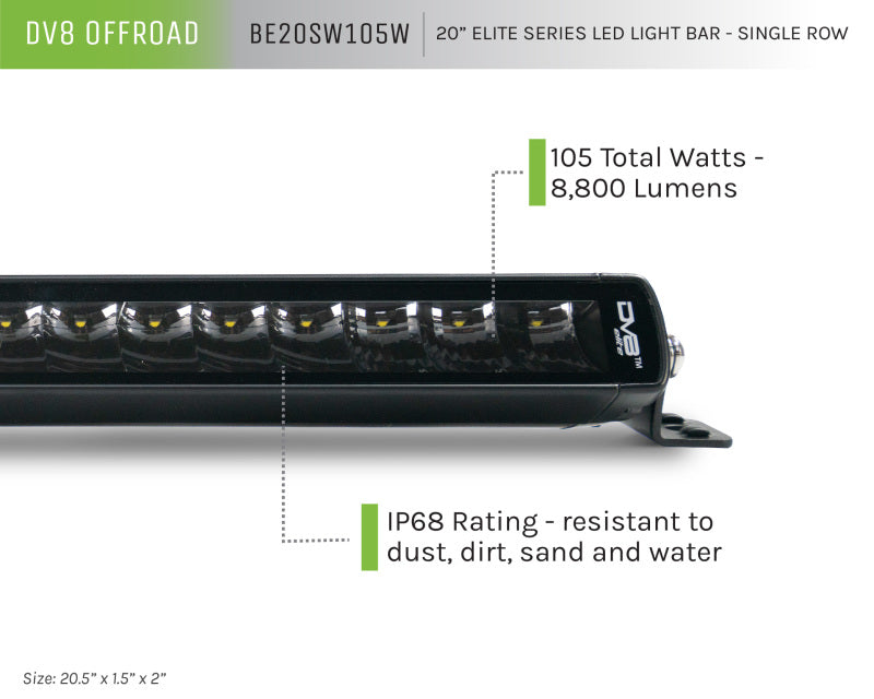 Load image into Gallery viewer, Dv8 Offroad BE20SW105W DVE LED Light Bars &amp; Cubes
