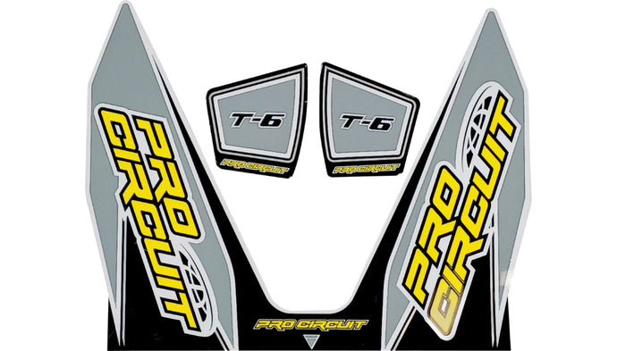 Pro Circuit DC22T6-GRAY T-6 Exhaust Decal - Gray