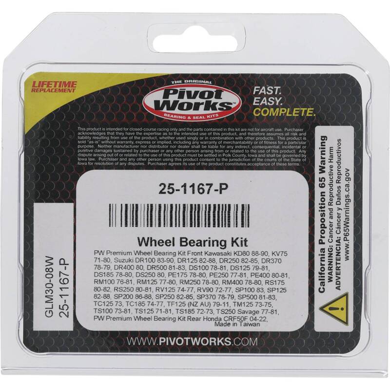 Load image into Gallery viewer, Pivot Works 25-1167-P PIV Wheel Bearing Kit
