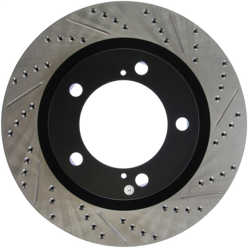 Load image into Gallery viewer, Stoptech 127.44156L ST Slot &amp; Drill Brake Rotors
