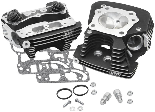 S&S Cycle 90-1106 Super Stock 89cc Cylinder Head Kit - .640in. Lift Springs - Winkle Black
