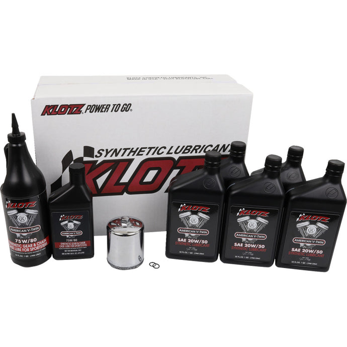 Klotz Oil KH-110 Premium Oil Change Kit - 20W/50 - 5qt.