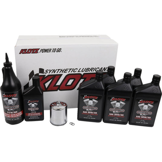 Klotz Oil KH-110 Premium Oil Change Kit - 20W/50 - 5qt.