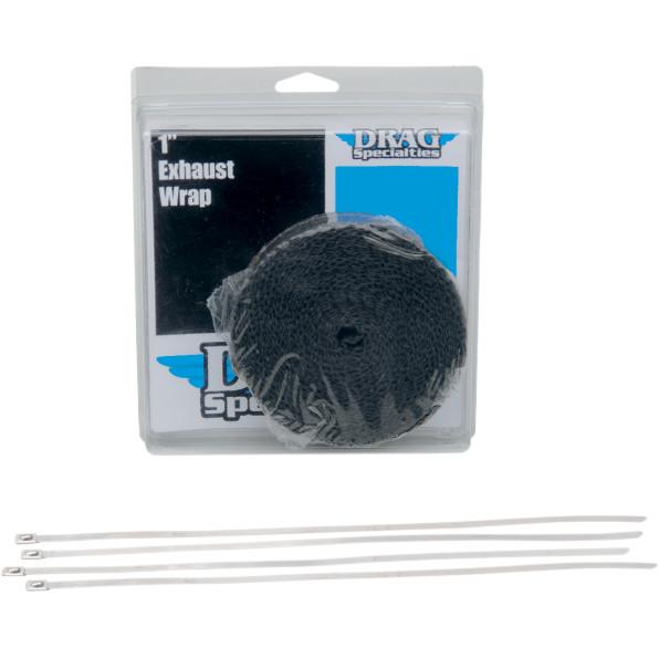 Drag Specialties 1861-0667 Exhaust Heat Wrap Kit - 1in. - Black
