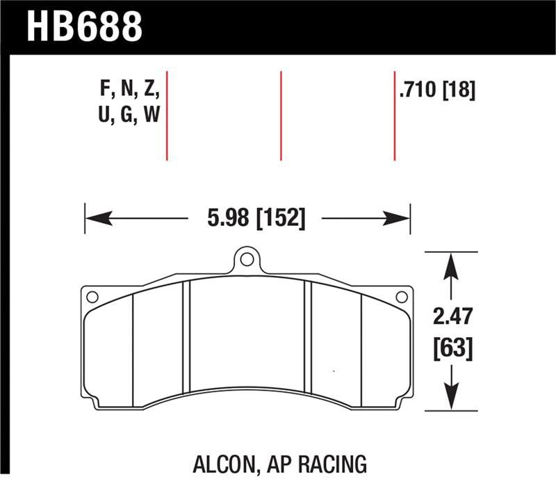 Load image into Gallery viewer, Hawk Performance HB688Z.710 HAWK Ceramic Brake Pad Sets
