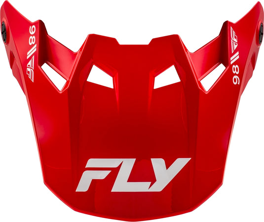 Fly Racing Visor for Formula CC Objective Helmet - Red/White - YL-SM