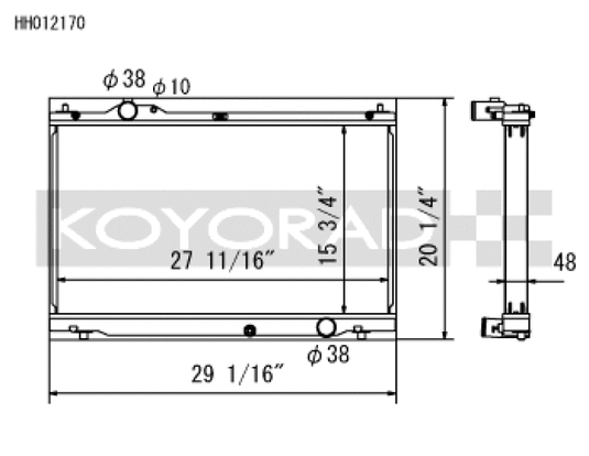 Koyo HH012170 KOY Racing Radiators