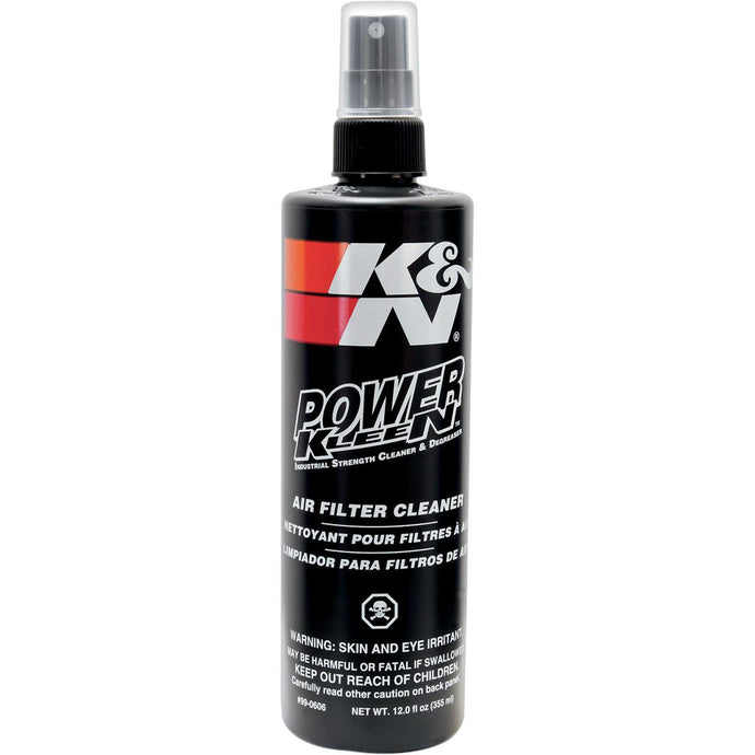 K&N Engineering 99-0606 Power Kleen Air Filter Cleaner and Degreaser - 12oz. Squirt Bottle