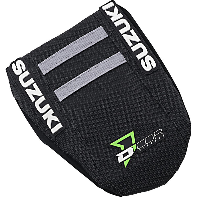 Dcor 30-40-465 Factory Reinforced Seat Cover - Black Sides/Black Top with Gray Ribs