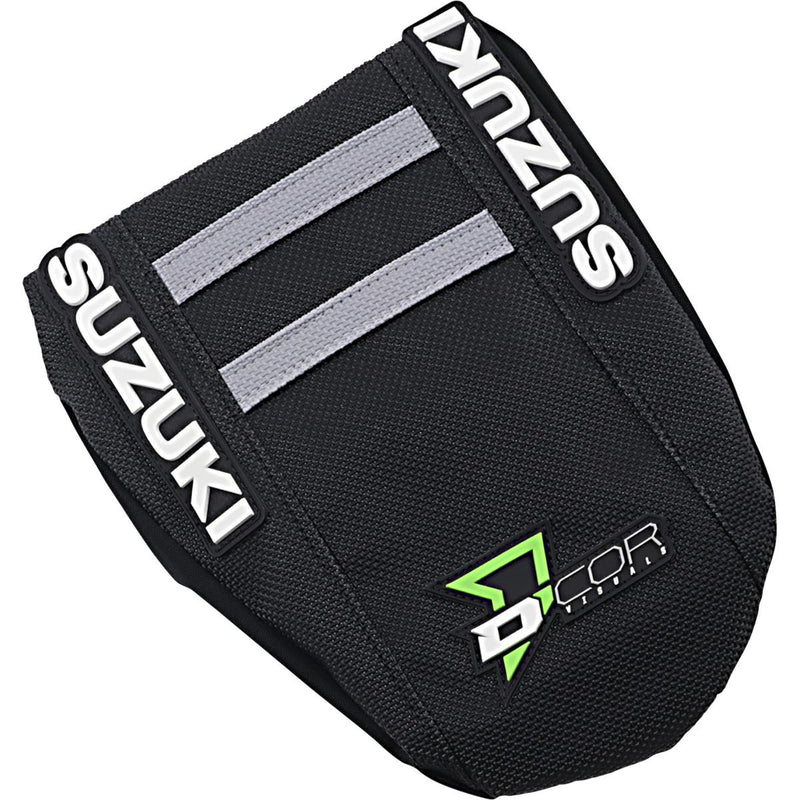 DCOR 30-40-465 Factory Reinforced Seat Cover - Black Sides/Black Top with Gray Ribs