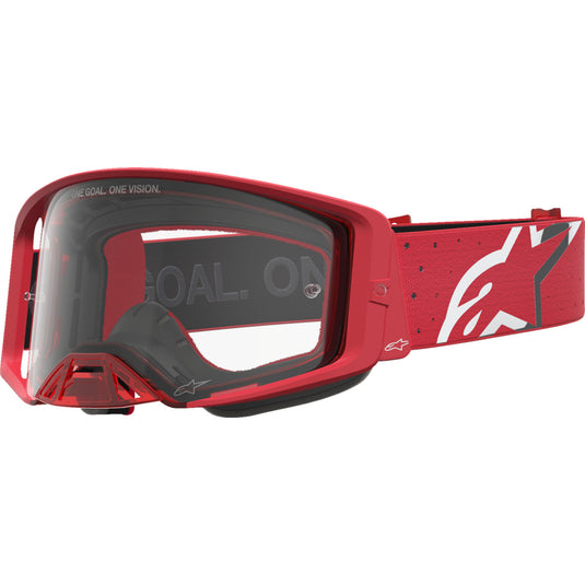 Alpinestars Supertech Vesta Goggles (One Size Fits All, Red/Silver)