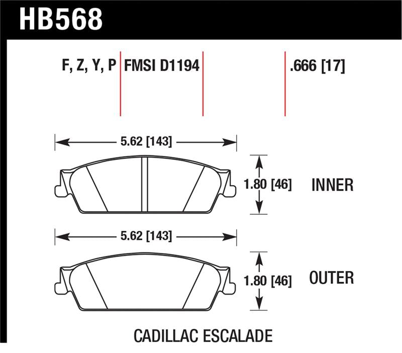Load image into Gallery viewer, Hawk Performance HB568P.666 HAWK Super Duty Brake Pad Sets
