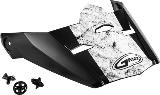 G-Max Visor with Screws for MX-46 Dominant Helmets - Matte Black/White/Red - XS-SM