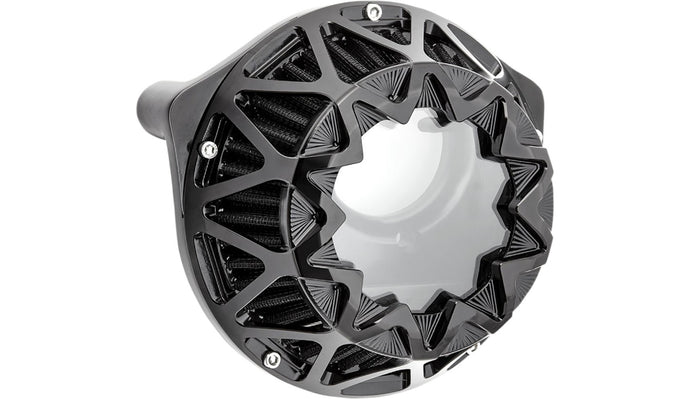Arlen Ness 600-044 Crossfire Air Cleaner - Black Anodized with Machined Accents