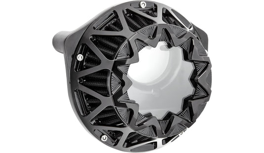 Arlen Ness 600-044 Crossfire Air Cleaner - Black Anodized with Machined Accents