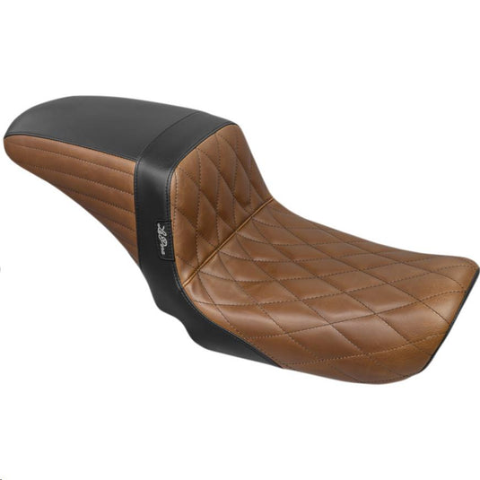 Le Pera LK-591DMBRNBK Kickflip Seat - Combo Diamond - Black and Tan