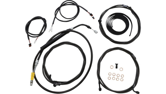 La Choppers LA-8056KT3-13M Complete Plug and Play Cable Kit - Midnight Braided