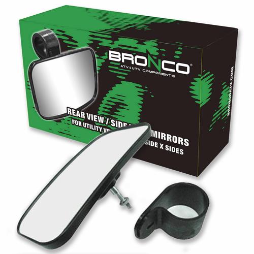 Bronco AT-12193 UTV Rear/Side View Mirror with Mount - 1.5in. - 1.75in. Handlebar
