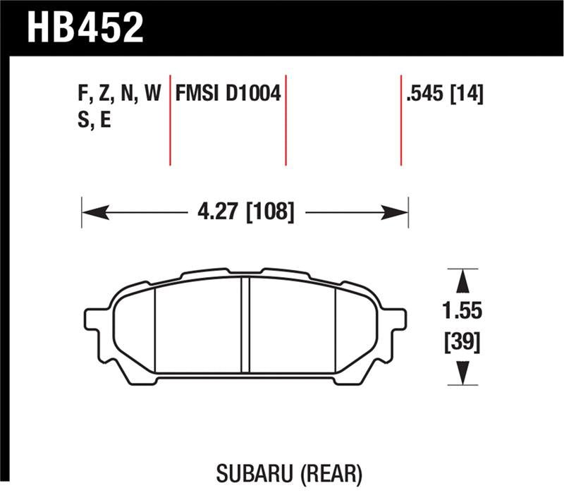 Load image into Gallery viewer, Hawk Performance HB452F.545 HAWK HPS Brake Pad Sets
