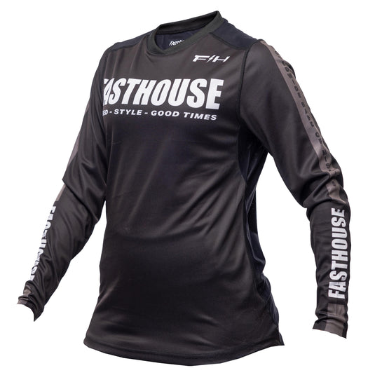 Fasthouse Elrod Storm Womens Jersey (X-Large, Black)