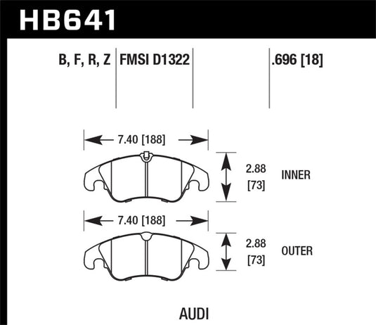 Hawk Performance HB641B.696 HAWK HPS 5.0 Brake Pad Sets