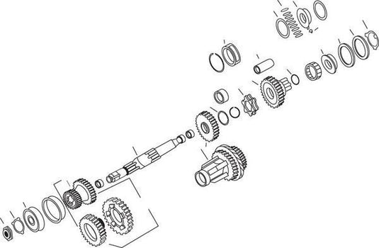Andrews 204280 Mainshaft 4th Gear  for 4-Speed Big Twin - 26T
