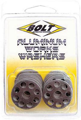 Bolt Motorcycle Accessories 2009-AWW.18 Aluminum Works Washers - M6x18mm