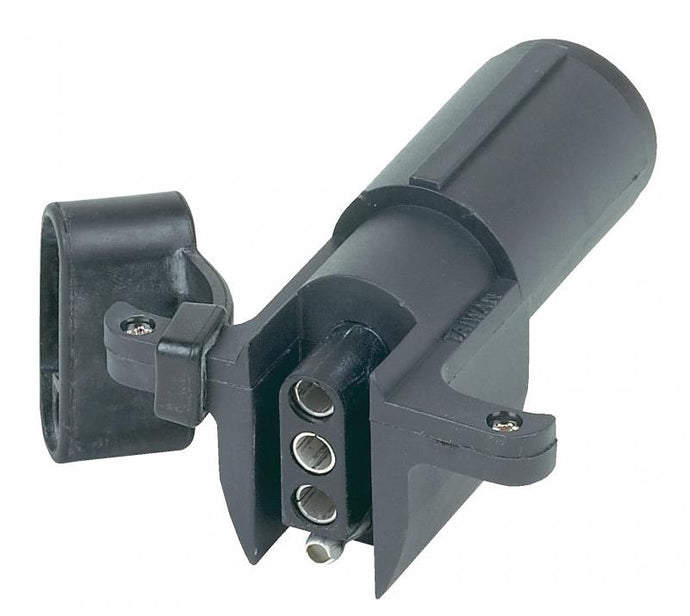 Hopkins Towing Solutions 47305 6 Pole Round to 4-Wire Flat Adapter w/ Dust Cover
