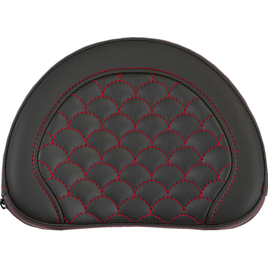 Saddlemen 051320904 Contoured Sissy Bar Pad for Roadsofa DS Seats - Red Stitching