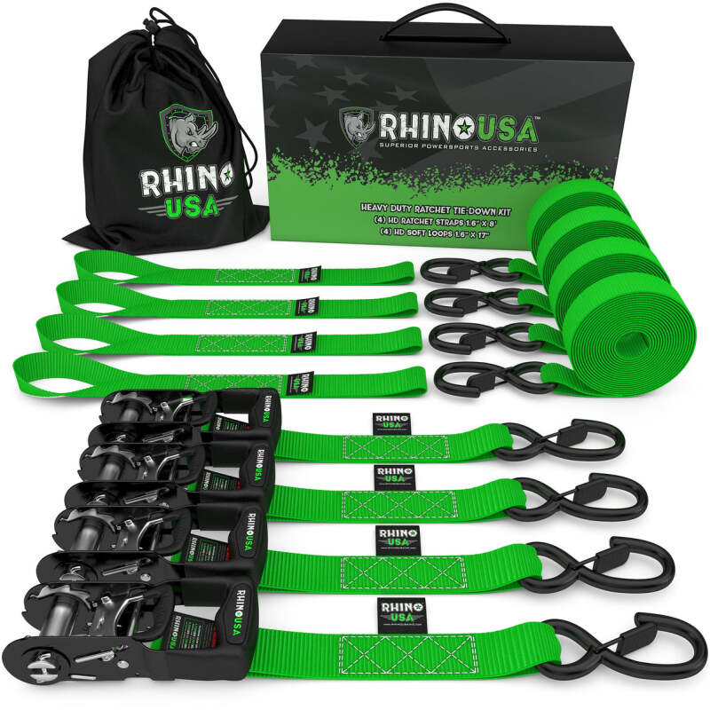 Load image into Gallery viewer, Rhino Usa HDKIT-4PK-GRN RSA Tie Down Kits
