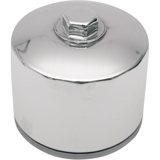 Drag Specialties 0712-0006 Chrome Magnetic Ring Oil Filter with Nut