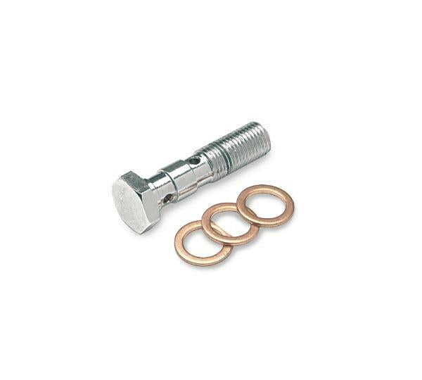 Goodridge P773-03LCH Universal Brake Line Chrome Double Banjo Bolt - 3/8in.-24