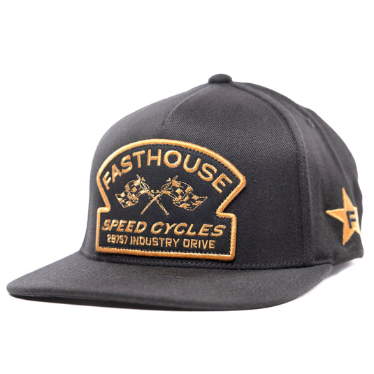 Fasthouse Crown Hat (One Size Fits All, Black)