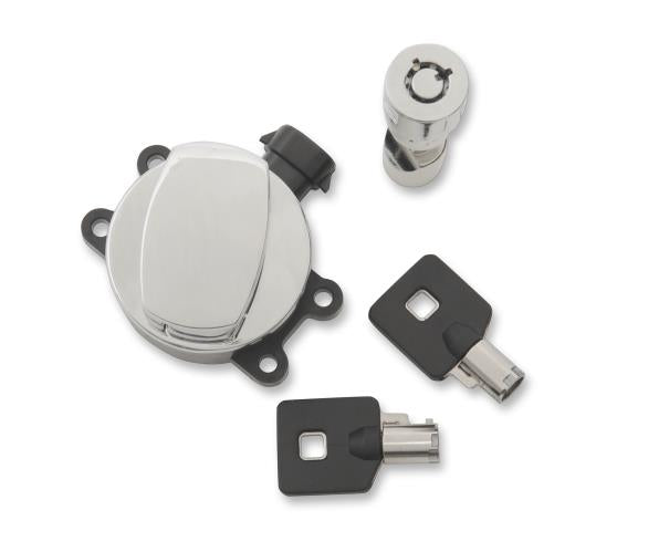 Drag Specialties 2106-0248 Side Hinge Ignition Switch with Fork Lock - Chrome