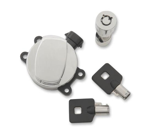 Drag Specialties 2106-0248 Side Hinge Ignition Switch with Fork Lock - Chrome