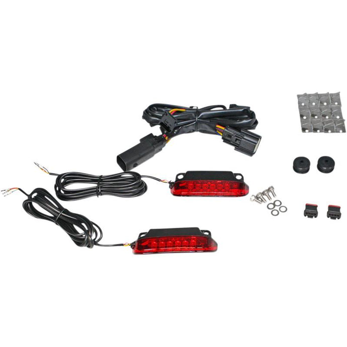 Custom Dynamics CD-LR-07-R LED Saddlebag Rail Light Bars - Red Lens