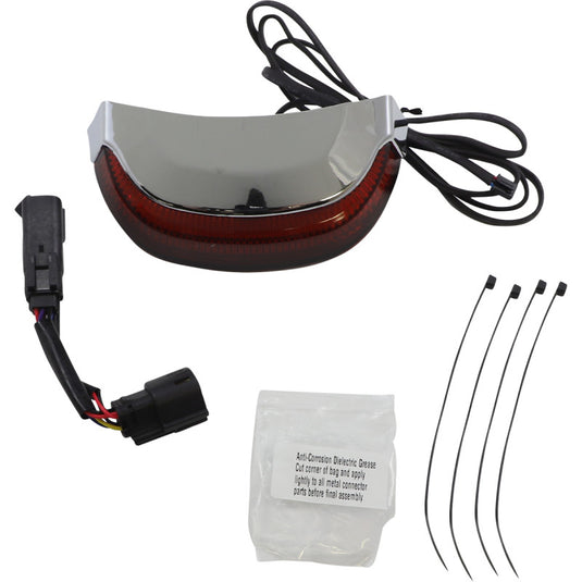 Ciro 40173 Crown Taillight - Chrome Housing/Red Lens