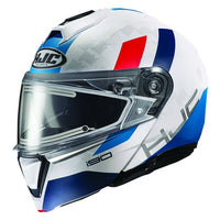 HJC i90 Syrex Snow Helmet with Electric Shield Semi-Flat Blue/Red (MC-21SF) White
