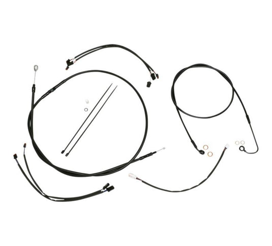 Magnum 486791 Black Vinyl XR Handlebar Installation Kit with Black Fittings for 12-14in. Ape