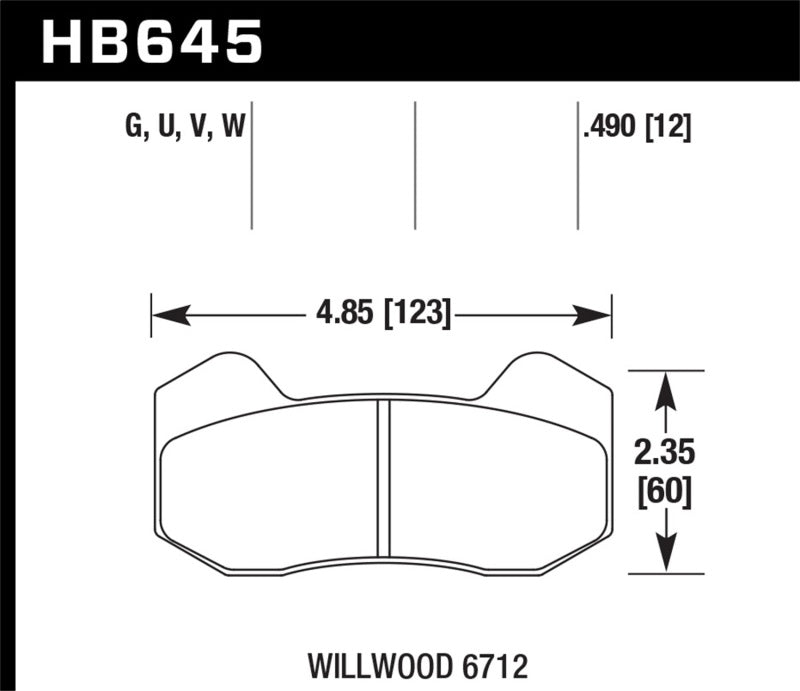 Load image into Gallery viewer, Hawk Performance HB645U.490 HAWK DTC-70 Brake Pad Sets
