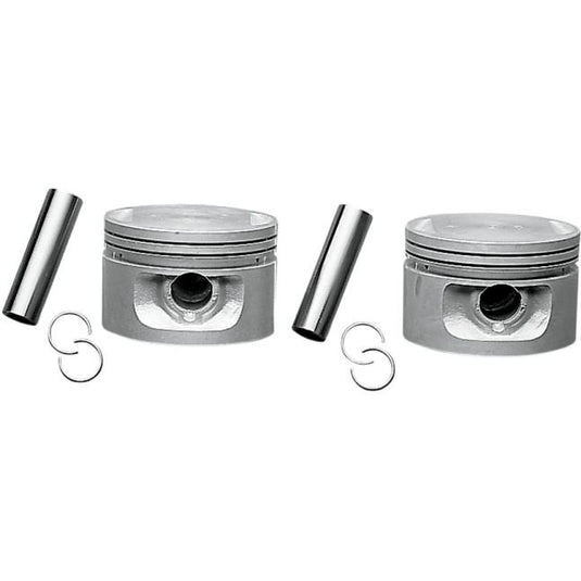 Drag Specialties DS-750743 Piston Kit (1340cc., 3.498in. Bore) - .030in. Oversize, 8.5:1