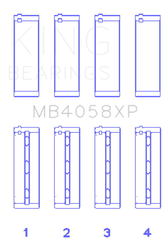Load image into Gallery viewer, King Engine Bearings MB4058XPSTDX KING Performance Main Bearings
