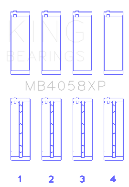 King Engine Bearings MB4058XPSTDX KING Performance Main Bearings