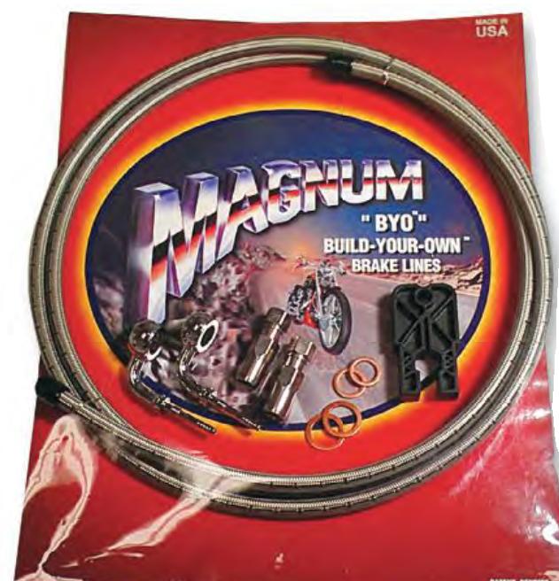 Magnum 396135A BYO Build-Your-Own DOT Single Disc Brake Line Kit with 6ft Brake Line - 35 Deg Banjo - Stainless
