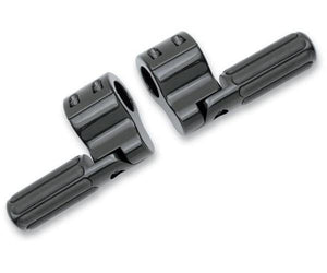Lindby BL 820 Black Anodized Clamp-On Ribbed Footpegs